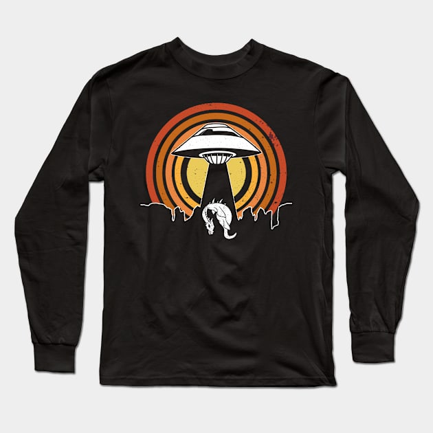 Ufo Loch Ness Conspiracy Abduction Flying Saucer Long Sleeve T-Shirt by Anassein.os